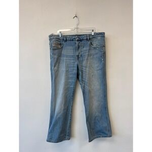 Diesel 1998 5 Pocket Jeans Mens 40x27 Blue Denim Straight Distressed Light Wash